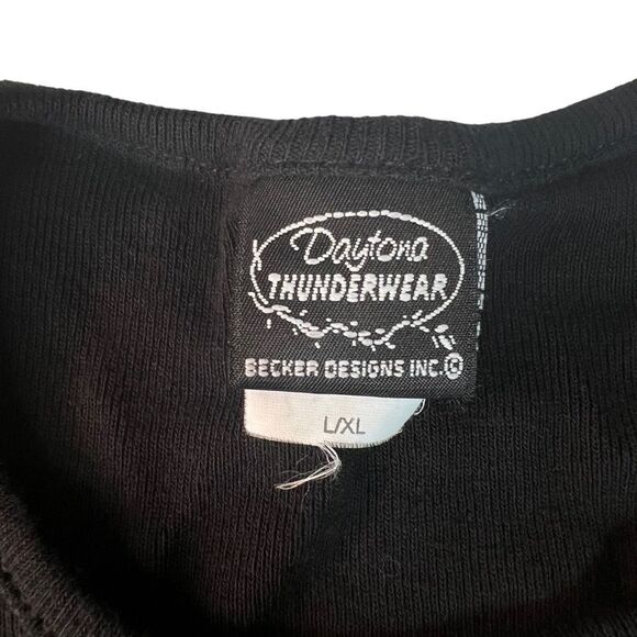 2003 Vtg Sturgis chest cut out Woman’s Harley Davidson T-shirt size L made in US - Picture 11 of 15